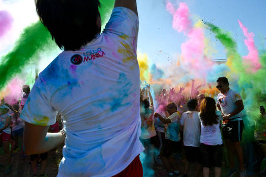 Jumping Guy In The Color Run in Cebu, Philippines