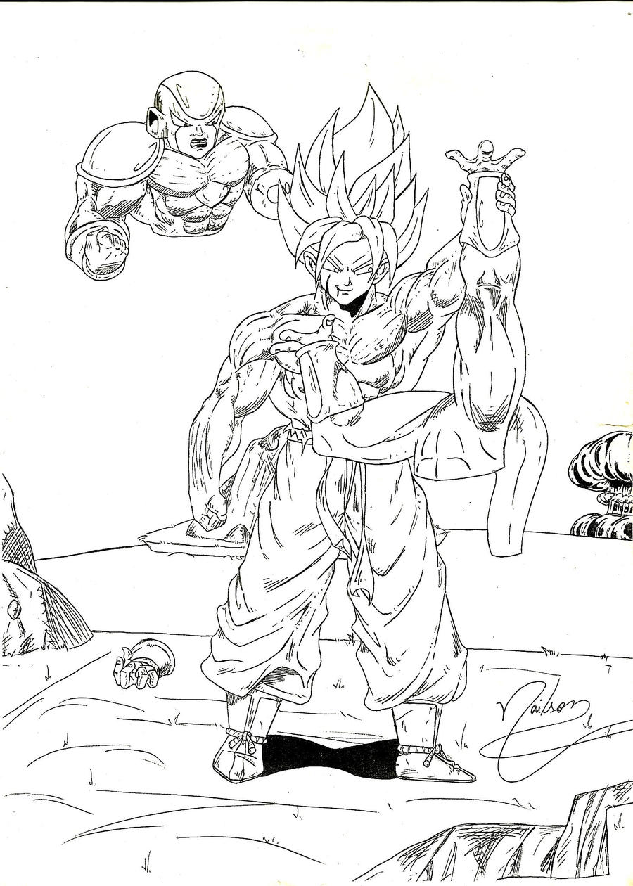 Goku vs Freeza. by Trajano-chan on DeviantArt