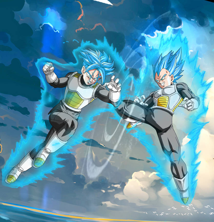 Trunks SSJB vs Vegeta SSJB V2 by orochidaime on DeviantArt