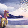 Fluttershy and a sunset
