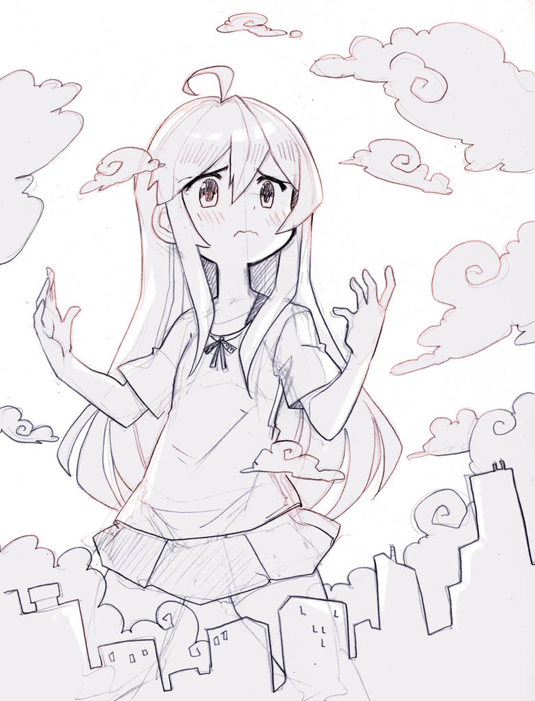 Mahiro Oyama goes BEYOND the clouds by chachazero90 on DeviantArt