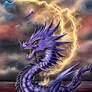 DreamUp Creation: Purple Lightning Dragon 3