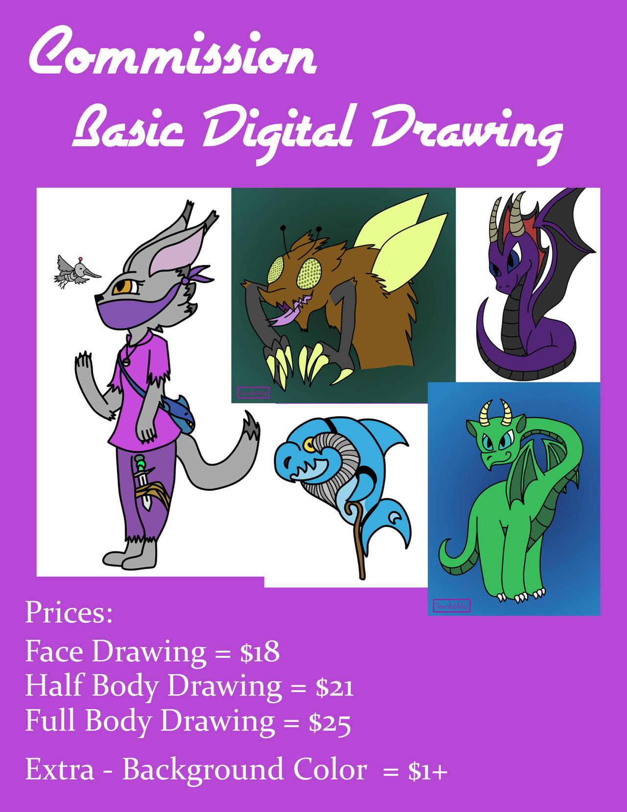 Deviantrt Draw Commission Basic Digital Drawing by TeamAshArtist on DeviantArt