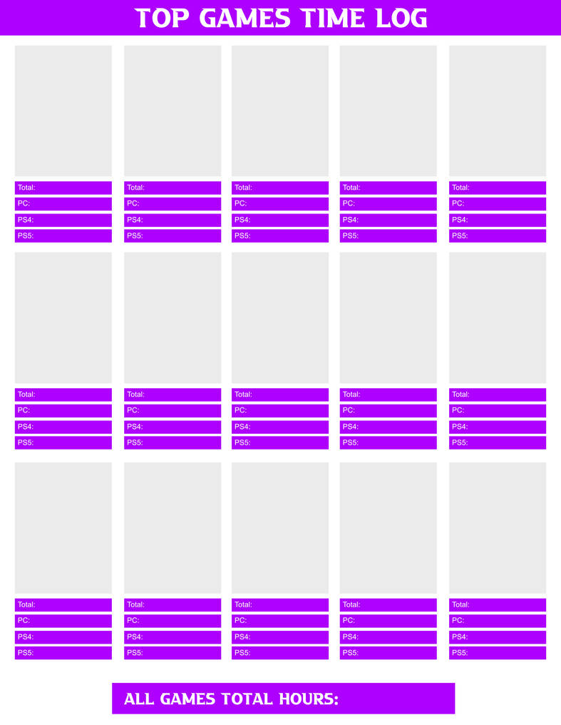 Game Log Sample Top Games Time Log Layout by TeamAshArtist on DeviantArt