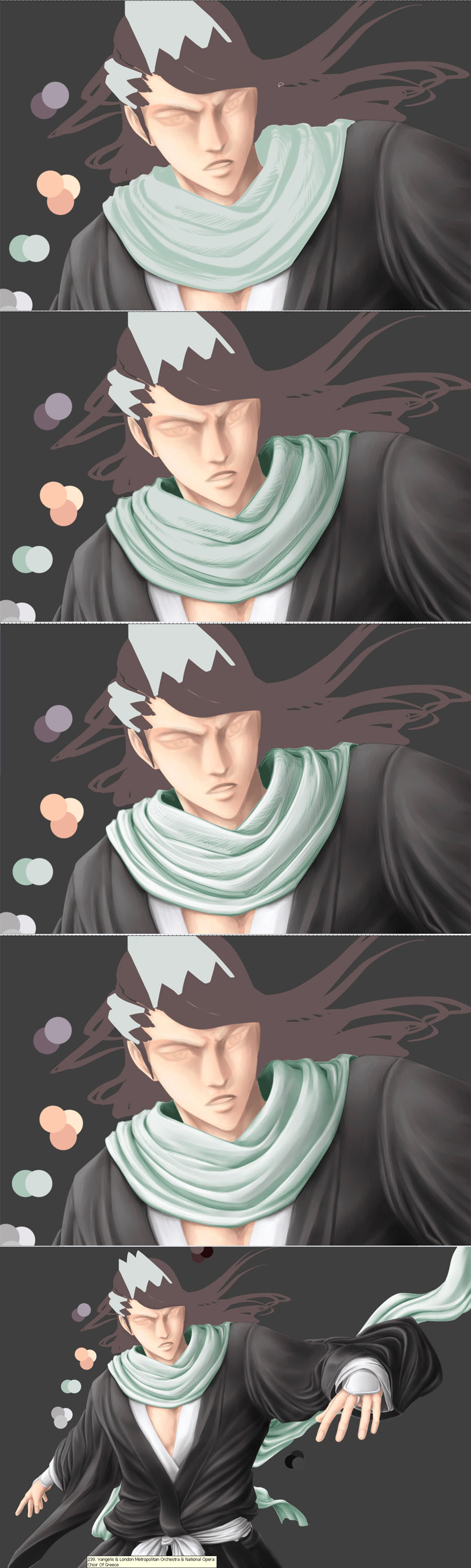 BYAKUYA WIP - Coloring Steps