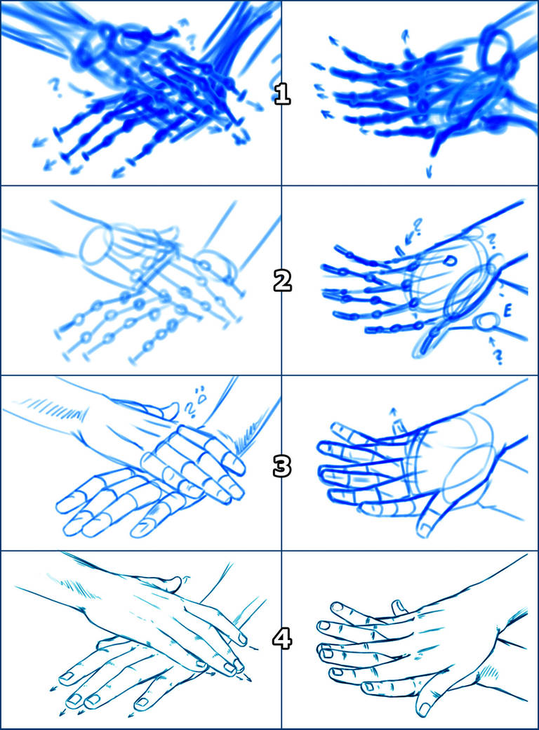 HANDS Steps - The way I draw by Washu-M on DeviantArt