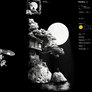Steam Artwork | Samurai Moon | Black and White