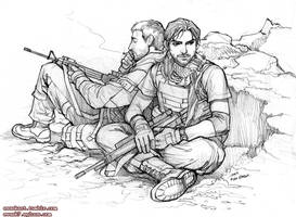 Fili and Kili, modern military AU