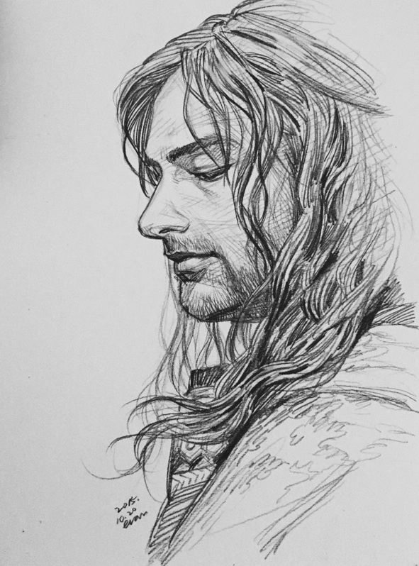 Kili, pencil sketch