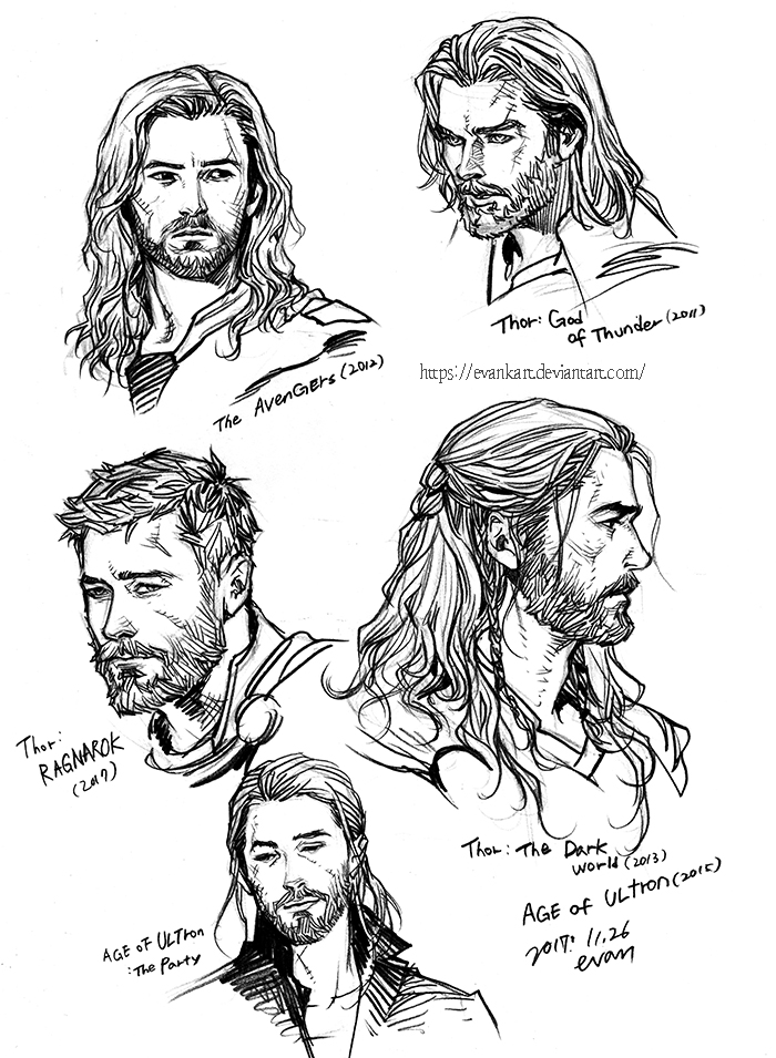 Thor hairstyles by evankart on DeviantArt Thor hairstyles by evankart on DeviantArt