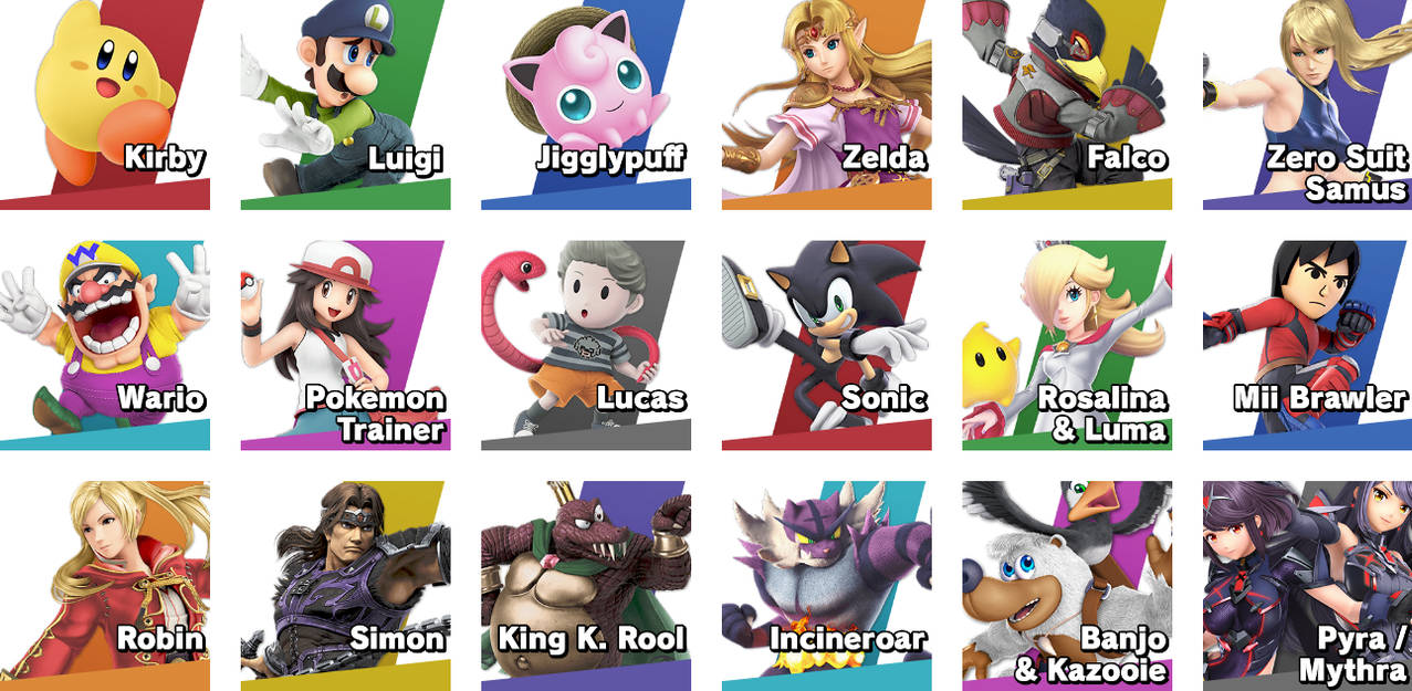My Roster - Super Smash Bros. Ultimate by StacheHand on DeviantArt