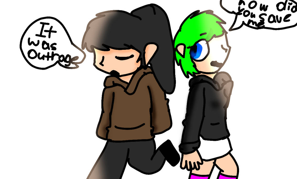 Felix and Rasey chatting by Trixythefoxboi on DeviantArt