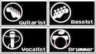 Rock Band Stamps 4-in-1