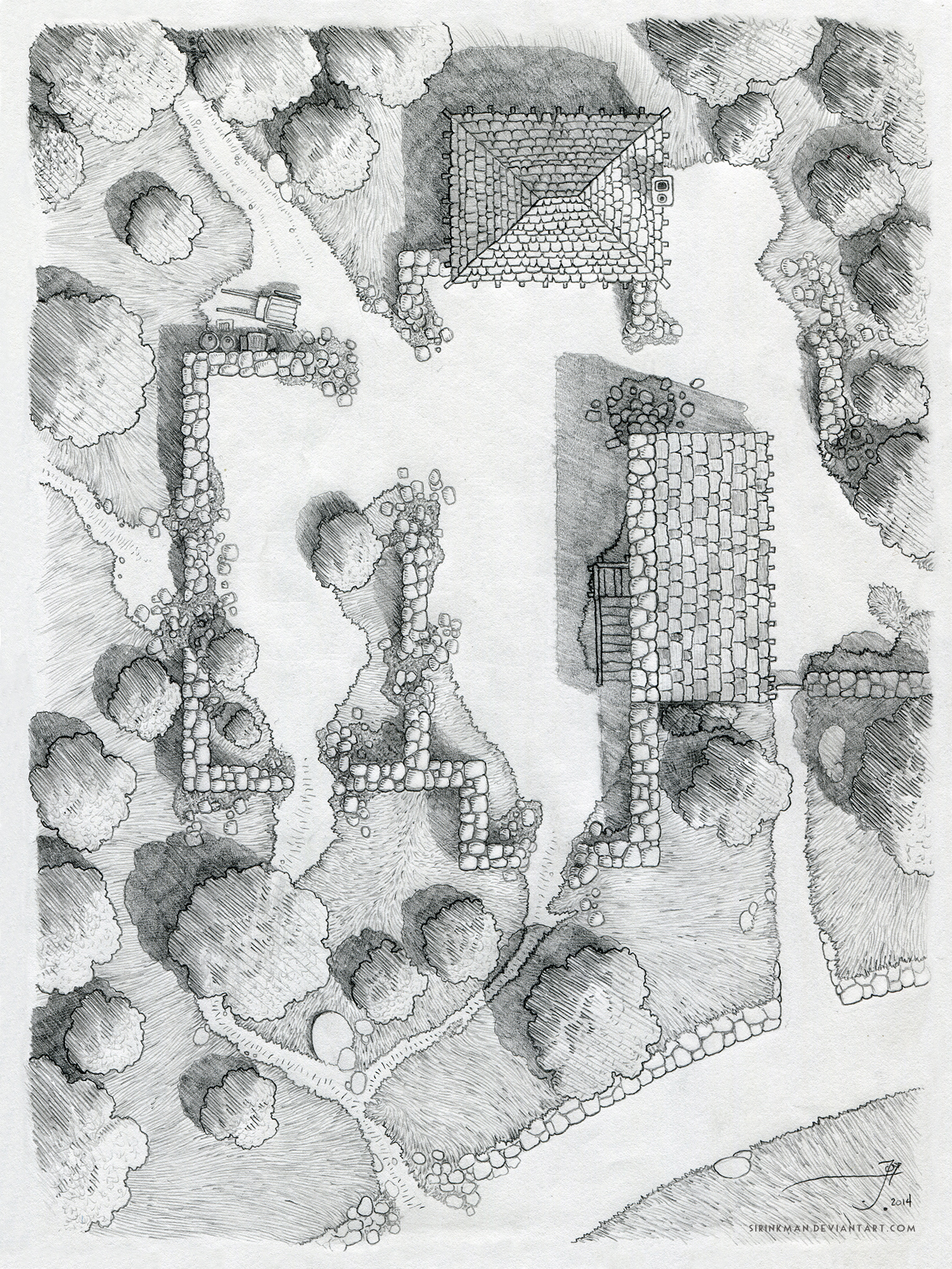 The Ruins near Cragford [pencil]