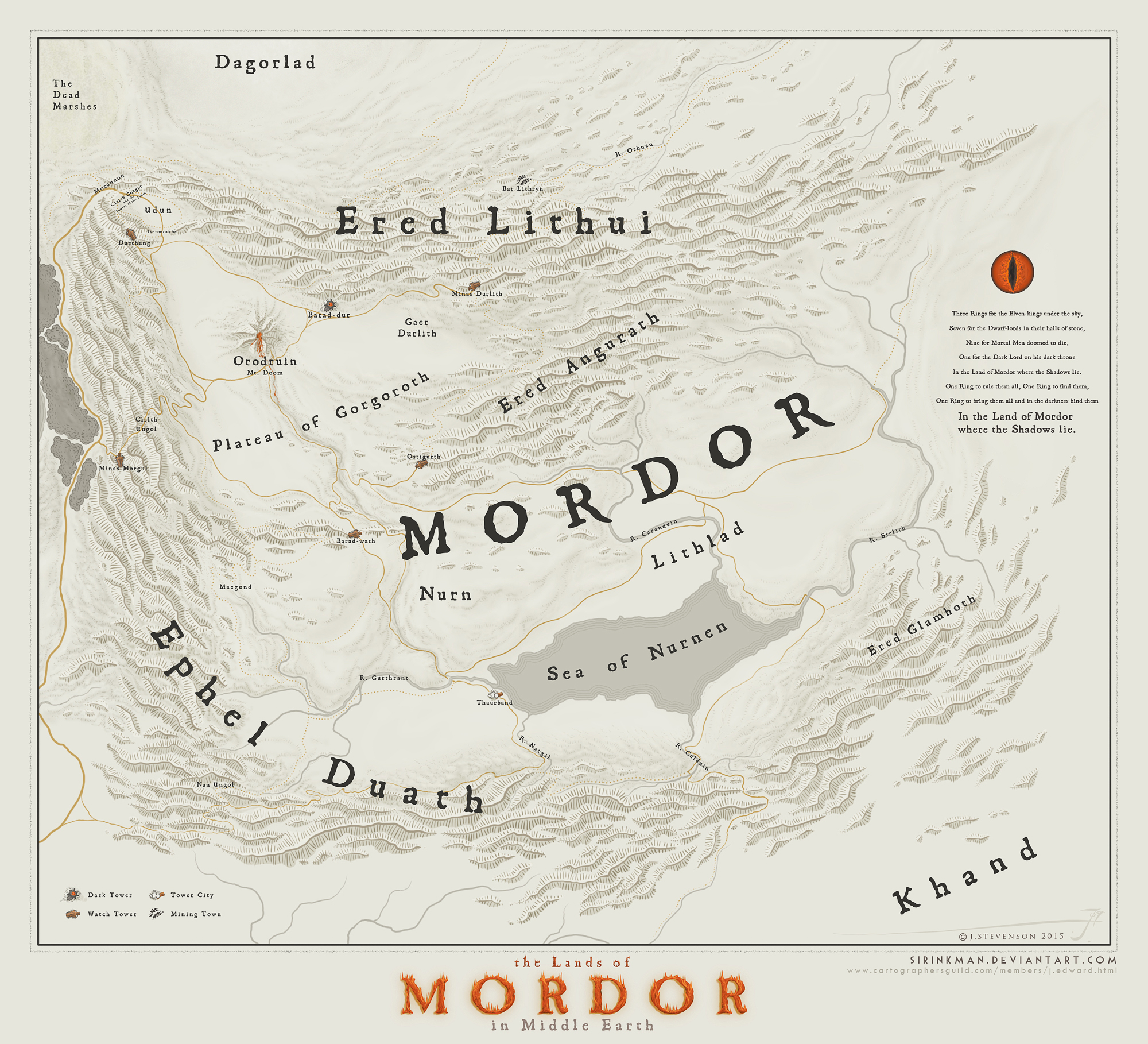 The lands of Mordor