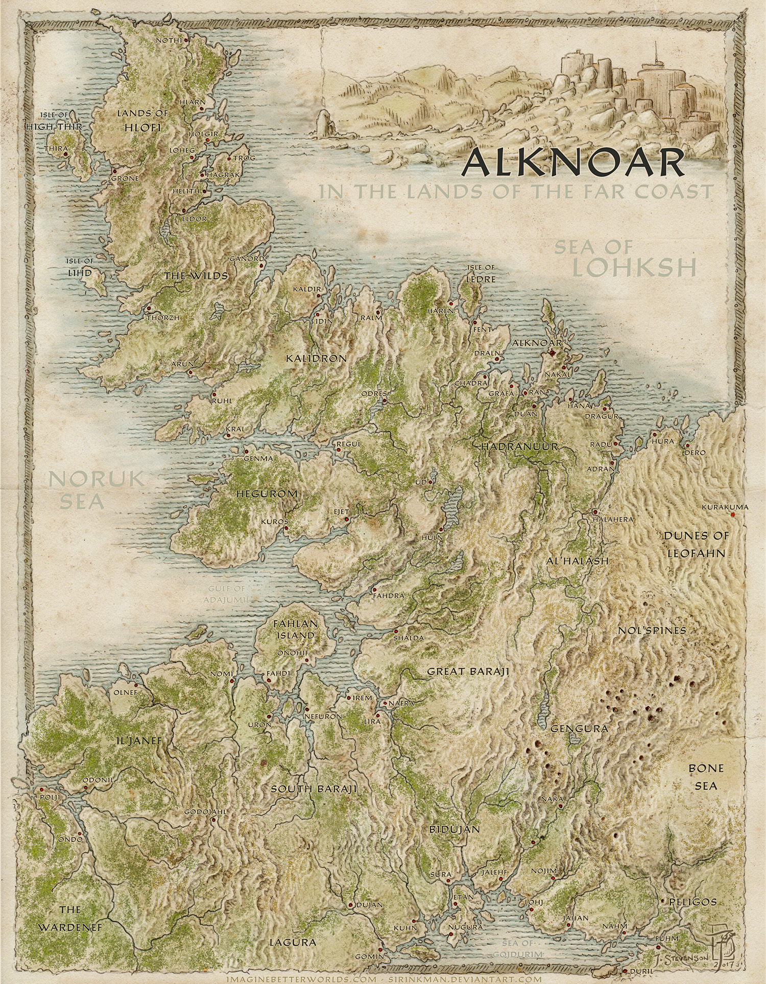 Alknoar and the Far Coast by SirInkman