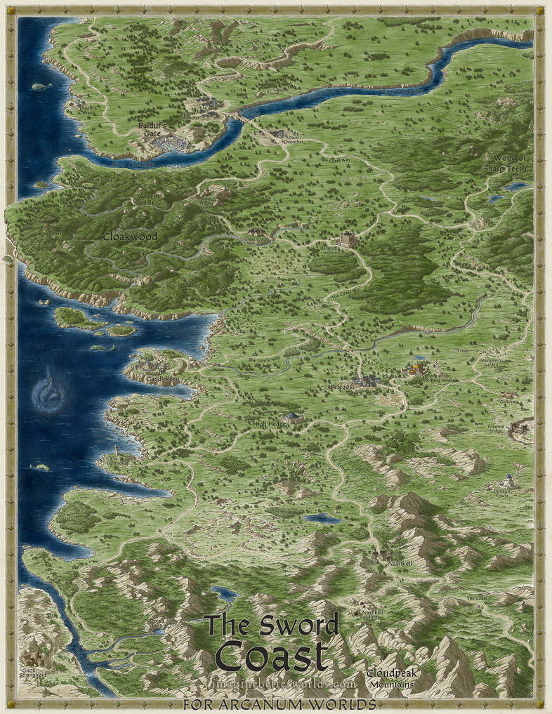 Baldur's Gate - Sword Coast map