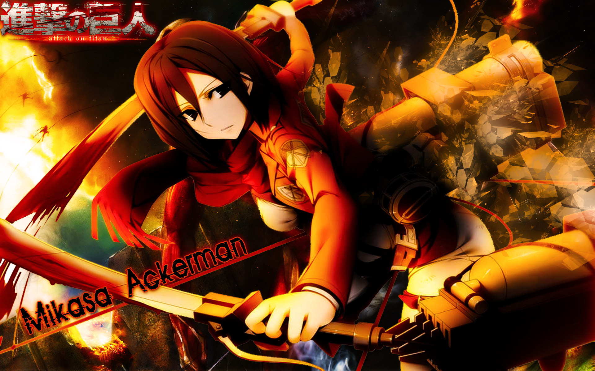 Wallpaper Mikasa Ackerman by zhandie on DeviantArt