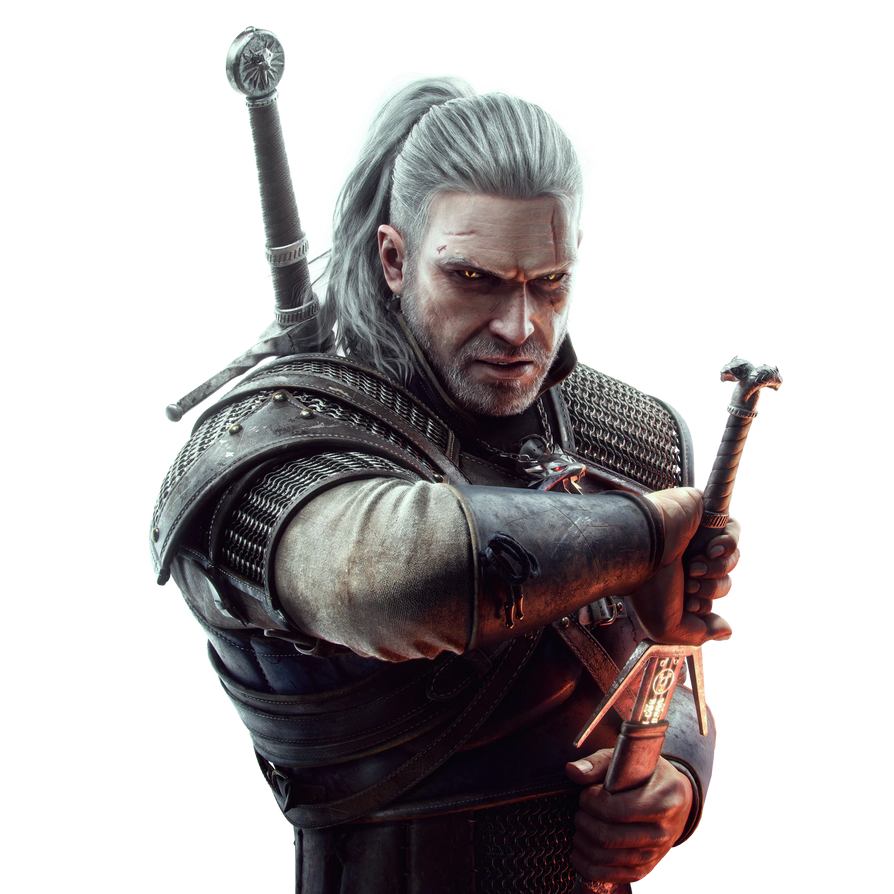 Geralt of Rivia (The Witcher) render by EternalAshen on DeviantArt