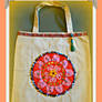 Colourful hand embroidered tote bag