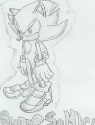 Pencil drawing of Super Sonic