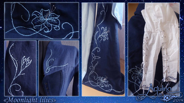 Details. Elven dress 'Moonlight lilies', 2014