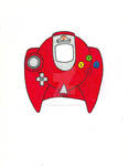 Red Dreamcast Controller