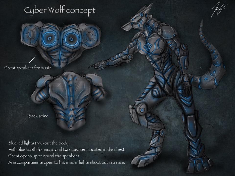 Computer Wolf Deviantart cyber wolf consept by joshsmithstudio on DeviantArt