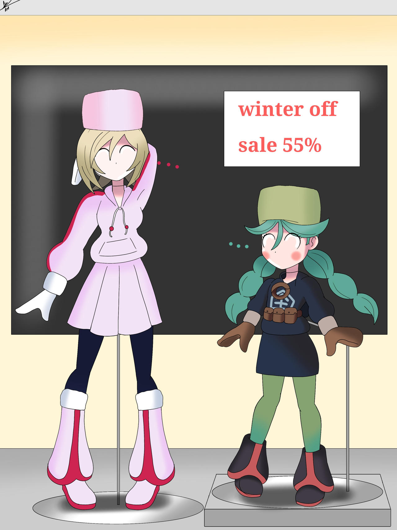 Irida and Sabi mannequins (winter collection) by diegosagiro on DeviantArt