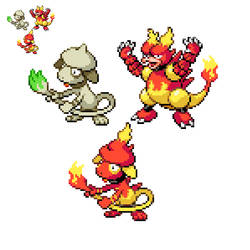 Magmar + Smeargle Pixel Fusion