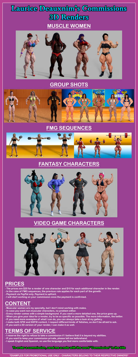 Commission Sheet - 3D Renders