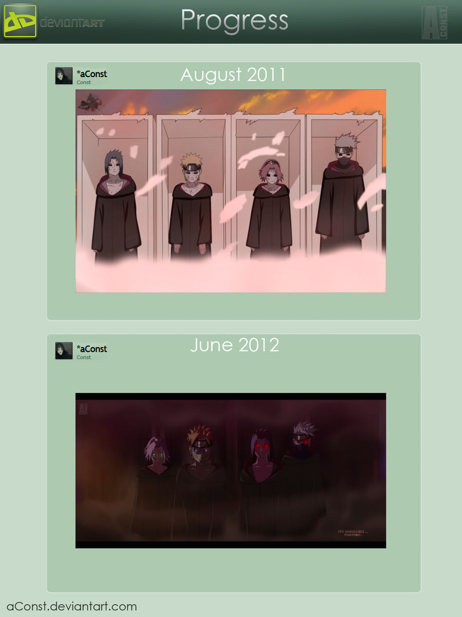 My progress August 2011 vs June 2012