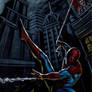 Spiderman commission on black paper