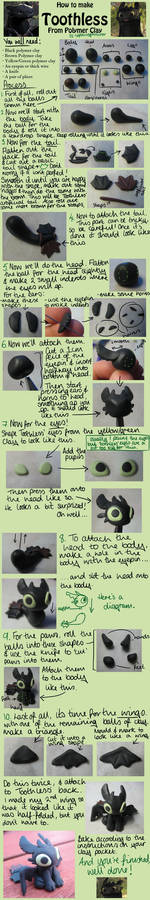 HTTYD Toothless Clay Tutorial