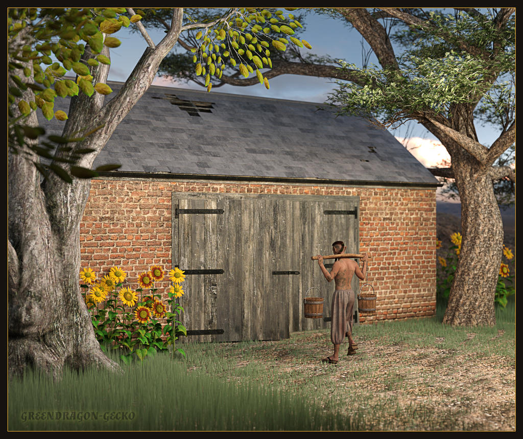 Carrying Water To The Barn By Greendragon Gecko On Deviantart