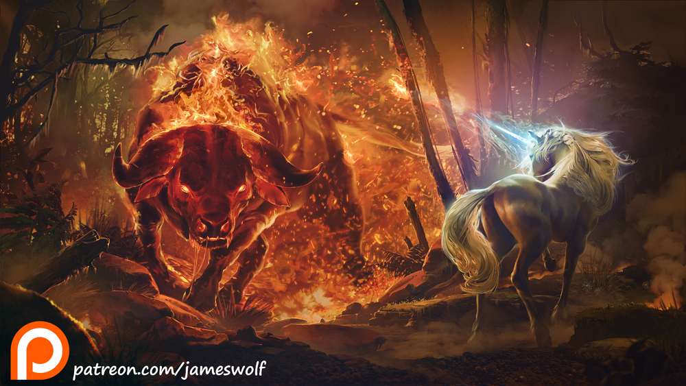 King Haggards Red Bull by jameswolf