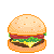 Bouncing Burger Animated Pixel Icon