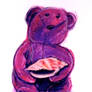 Purple Teddy with Shell