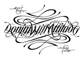 Denim With Attitude Ambigram