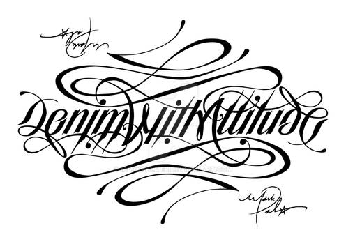 Denim With Attitude Ambigram