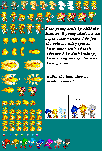 Super Sonic Sprite Sheet by RedDaDoucheHog on DeviantArt