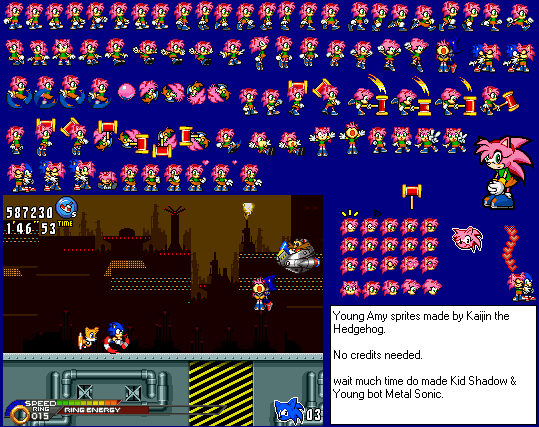 Amy Sprite Sheet by ZMK30 on DeviantArt