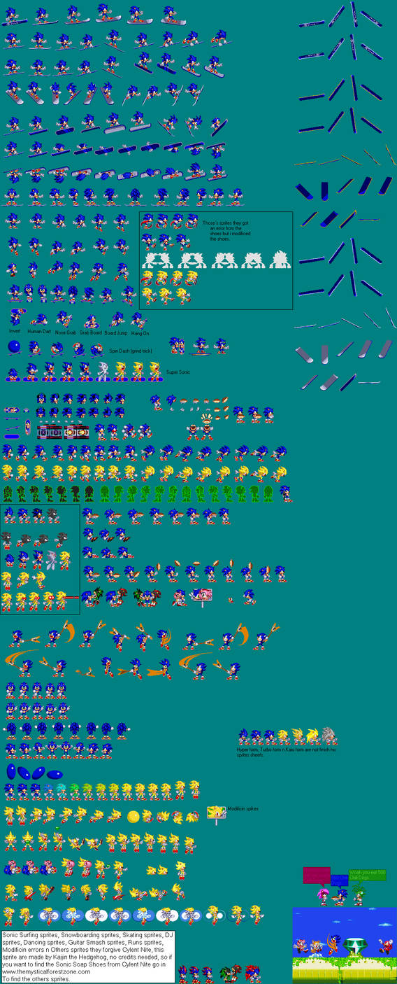 Sonic 2 shoes Extras sprites by kaijinthehedgehog on DeviantArt