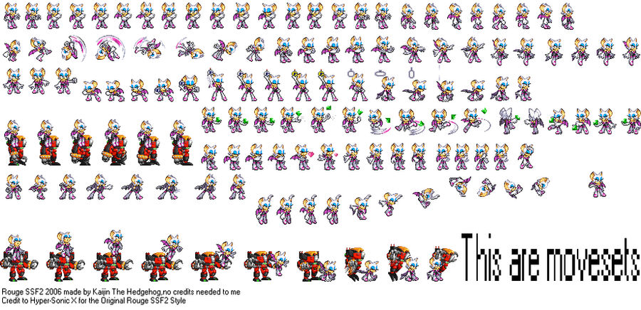 Rouge Next Gen SSF2 Sprites