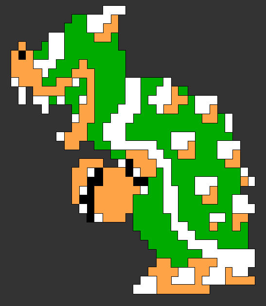 bowser pixel art grid Retro pixel bowser by evilcarcrash on deviantart ...