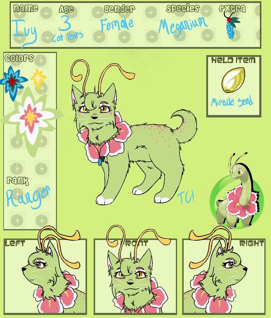 Pocket-Felines Ivy Ref -Meganium- UPDATED REF