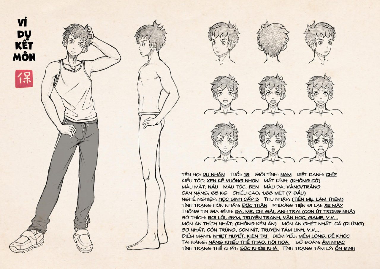 Basic Manga Character Course Sample 1 - Bao Nguyen by BA0NGUYEN on ...