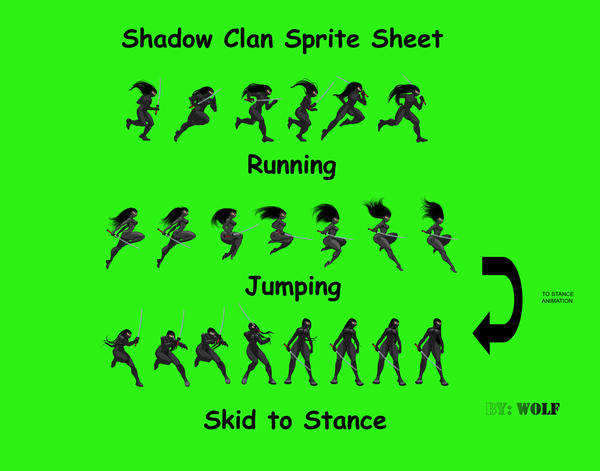 Shadow Clan Sprite sheet