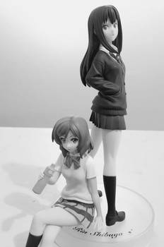 Maki and Shiburin in Black and White