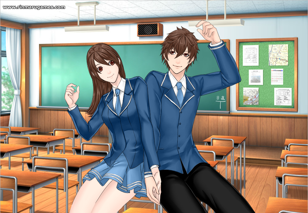 Athah Anime Original Girl Boy Classroom School School Uniform 13